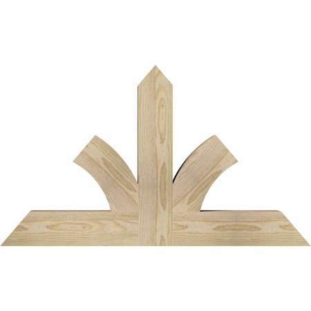 Ekena Millwork Richland Rough Sawn Timber Gable Bracket, Douglas Fir, 36"W x 21"H x 4"D x 4"F, 14/12 Pitch GBW036X21X0404RIC00RDF